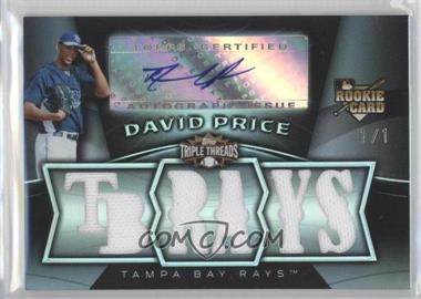 2009 Topps Triple Threads - [Base] - Platinum #132 - Rising Stars - David Price /1