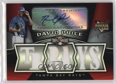 2009 Topps Triple Threads - [Base] #132 - Rising Stars - David Price /99