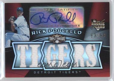 2009 Topps Triple Threads - [Base] #134 - Rising Stars - Rick Porcello /99