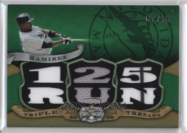 2009 Topps Triple Threads - Relics - Emerald #TTR-98 - Hanley Ramirez /18