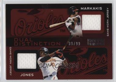 2009 Topps Unique - Dual Distinction - Relic #DDR-MJ - Nick Markakis, Adam Jones /99