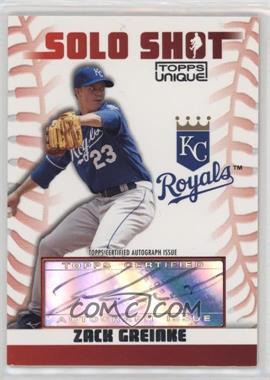 2009 Topps Unique - Solo Shots - Autographs #SSA-ZG - Zack Greinke