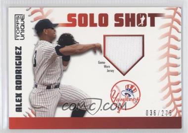 2009 Topps Unique - Solo Shots - Relic #SSR-AR - Alex Rodriguez /275