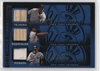 Mark Teixeira, Alex Rodriguez, Jorge Posada #/25