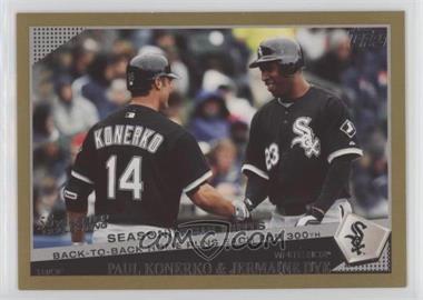 2009 Topps Updates & Highlights - [Base] - Gold #UH36 - Season Highlights - Back-to-Back Home Runs Each for 300th (Paul Konerko & Jermaine Dye) /2009