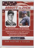 Jim Abbott, Tony Zych (Abbott photo black and white)