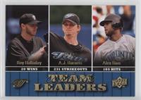 Team Leaders - Roy Halladay, A.J. Burnett, Alex Rios #/99