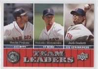 Team Leaders - Dustin Pedroia, Daisuke Matsuzaka, Josh Beckett