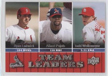 2009 Upper Deck - [Base] #436 - Team Leaders - Ryan Ludwick, Albert Pujols, Todd Wellemeyer