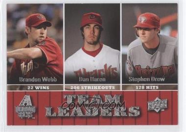 2009 Upper Deck - [Base] #453 - Team Leaders - Brandon Webb, Dan Haren, Stephen Drew