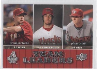 2009 Upper Deck - [Base] #453 - Team Leaders - Brandon Webb, Dan Haren, Stephen Drew