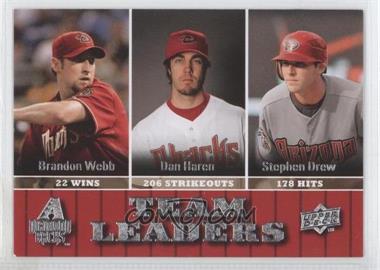 2009 Upper Deck - [Base] #453 - Team Leaders - Brandon Webb, Dan Haren, Stephen Drew