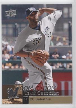 2009 Upper Deck - [Base] #476 - Team Checklist - CC Sabathia