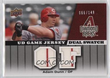 2009 Upper Deck - UD Game Jersey - Dual Swatch #GJ-AD - Adam Dunn /149