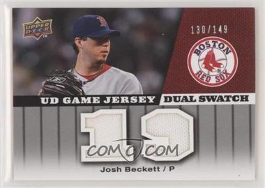 2009 Upper Deck - UD Game Jersey - Dual Swatch #GJ-BE - Josh Beckett /149