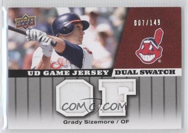 2009 Upper Deck - UD Game Jersey - Dual Swatch #GJ-GS - Grady Sizemore /149