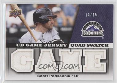 2009 Upper Deck - UD Game Jersey - Quad Swatch #GJ-SP - Scott Podsednik /15