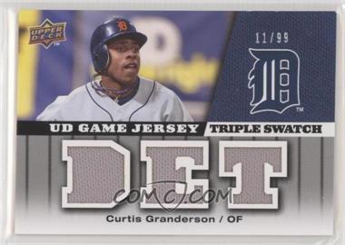 2009 Upper Deck - UD Game Jersey - Triple Swatch #GJ-GR - Curtis Granderson /99 [EX to NM]