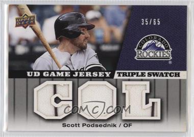 2009 Upper Deck - UD Game Jersey - Triple Swatch #GJ-SP - Scott Podsednik /65 [Good to VG‑EX]