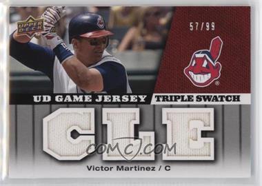 2009 Upper Deck - UD Game Jersey - Triple Swatch #GJ-VM - Victor Martinez /99 [EX to NM]