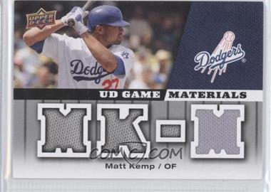 2009 Upper Deck - UD Game Materials #GM-MK - Matt Kemp