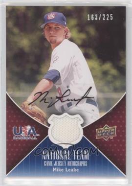 2009 Upper Deck - USA National Team - Game Jersey Autographs #USA-ML - Mike Leake /225
