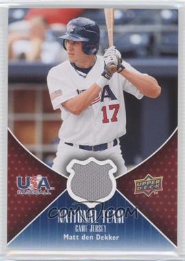 2009 Upper Deck - USA National Team - Game Jersey #USA-MD - Matt den Dekker