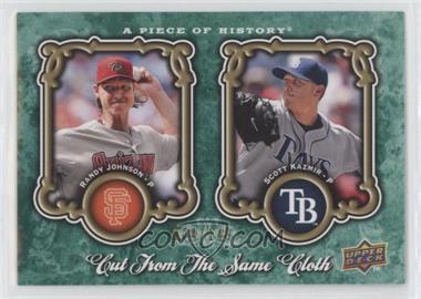 2009 Upper Deck A Piece of History - Cut from the Same Cloth - Green #CSC-JK - Randy Johnson, Scott Kazmir /149