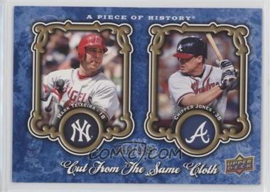 2009 Upper Deck A Piece of History - Cut from the Same Cloth #CSC-TJ - Mark Teixeira, Chipper Jones /999