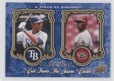 2009 Upper Deck A Piece of History - Cut from the Same Cloth #CSC-UU - B.J. Upton, Justin Upton /999 [EX to NM]