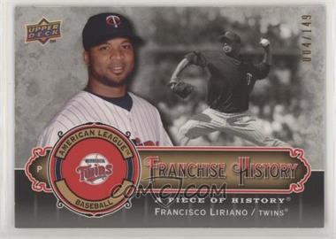 2009 Upper Deck A Piece of History - Franchise History - Black #FH-FL - Francisco Liriano /149