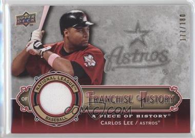 2009 Upper Deck A Piece of History - Franchise History - Red Jersey #FH-CL - Carlos Lee /180