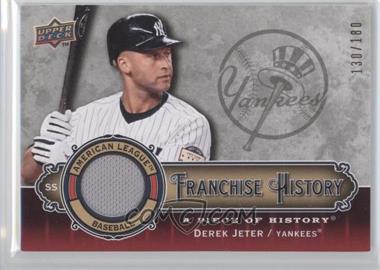 2009 Upper Deck A Piece of History - Franchise History - Red Jersey #FH-DJ - Derek Jeter /180