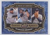 Prince Fielder, Ryan Braun, Jeff Suppan #/999