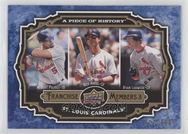 2009 Upper Deck A Piece of History - Franchise Members 3 #FM-PAL - Albert Pujols, Rick Ankiel, Ryan Ludwick /999