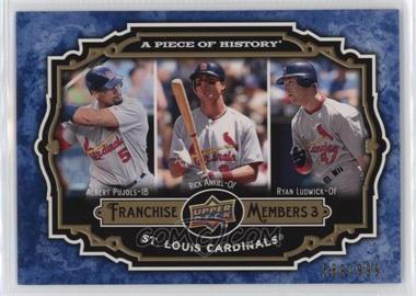 2009 Upper Deck A Piece of History - Franchise Members 3 #FM-PAL - Albert Pujols, Rick Ankiel, Ryan Ludwick /999