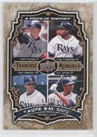 Scott Kazmir, Carl Crawford, Evan Longoria, B.J. Upton #/75