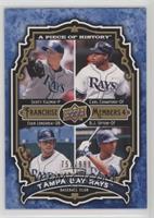 Scott Kazmir, Carl Crawford, Evan Longoria, B.J. Upton #/999