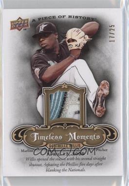 2009 Upper Deck A Piece of History - Timeless Moments - Patch #TM-DW - Dontrelle Willis /25
