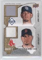 Emerging Stars Dual Swatch Memorabilia - James Shields, Josh Beckett #/400