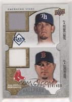 Emerging Stars Dual Swatch Memorabilia - James Shields, Josh Beckett [Noted] #/…