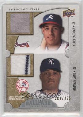 2009 Upper Deck Ballpark Collection - [Base] #136 - Emerging Stars Dual Swatch Memorabilia - Yunel Escobar, Robinson Cano /335