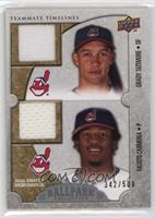 Teammate Timelines Dual Swatch - Grady Sizemore, Fausto Carmona [EX to&nbs…