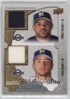 Teammate Timelines Dual Swatch - Prince Fielder, Ryan Braun #/400