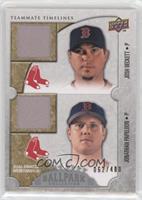 Teammate Timelines Dual Swatch - Josh Beckett, Jonathan Papelbon #/400