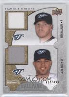 Teammate Timelines Dual Swatch - Roy Halladay, Alex Rios #/350