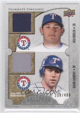 2009 Upper Deck Ballpark Collection - [Base] #163 - Teammate Timelines Dual Swatch - Ian Kinsler, David Murphy /400