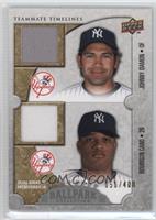 Teammate Timelines Dual Swatch - Johnny Damon, Robinson Cano #/400