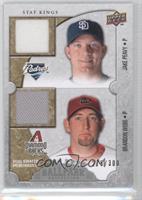 Stat Kings Dual Swatch Memorabilia - Jake Peavy, Brandon Webb #/300