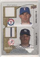 Stat Kings Dual Swatch Memorabilia - Michael Young, Robinson Cano #/350